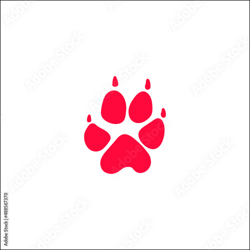 Paw print. Dog footprint. Logo. Vector illustration.