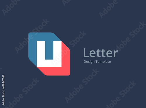 Letter U logo icon design template elements