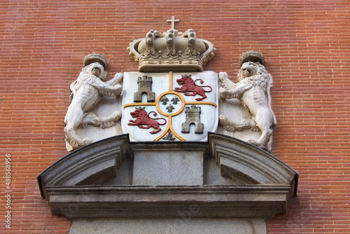 Fragment of Palace of the Dukes of Uceda in Madrid, Spain photo