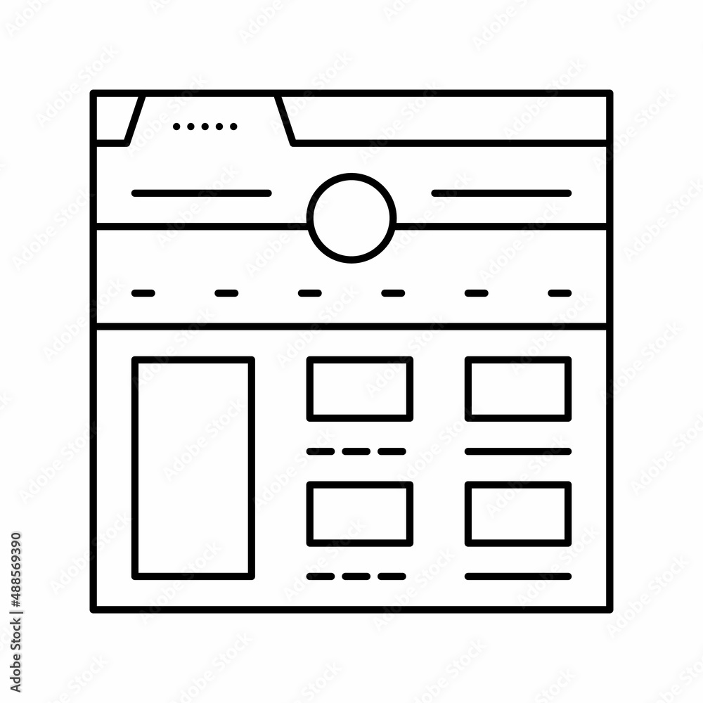website creation line icon vector illustration website creation line icon vector illustration