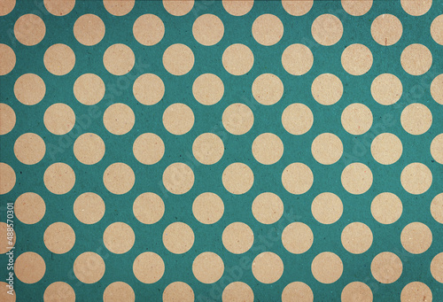 Vintage background from circles. Seamless pattern on cardboard in retro style.