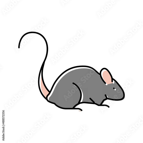 mice pet color icon vector illustration