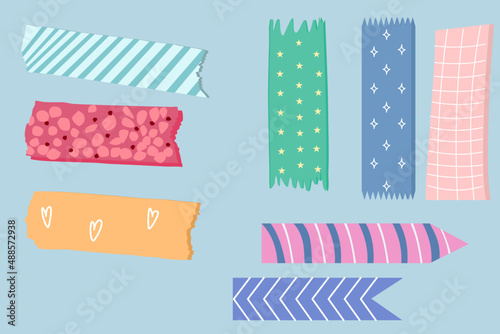 set of colorful washitape pieces  photo