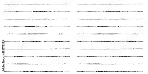 Brush Stroke Collection .Rough edges .Grunge lines . Vector stripes . Distressed Black dividers . set of dirty Textured shape .scratches for your design.