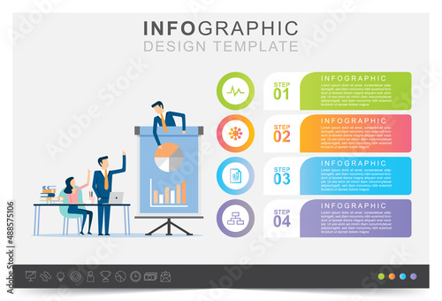 Modern infographic template, presentation business infographic template, business data visualization, icon set