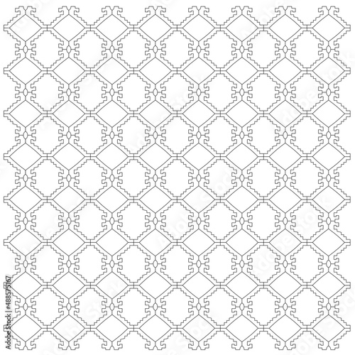 Luxury Ornaments Black White Pattern, Background, Texture