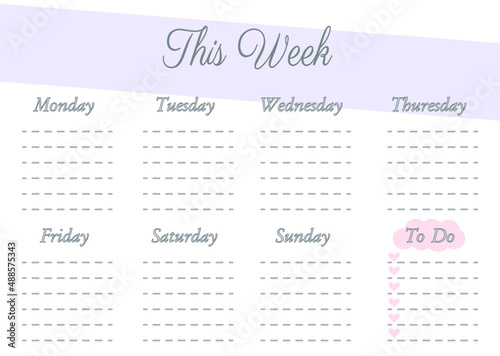 Planer at week