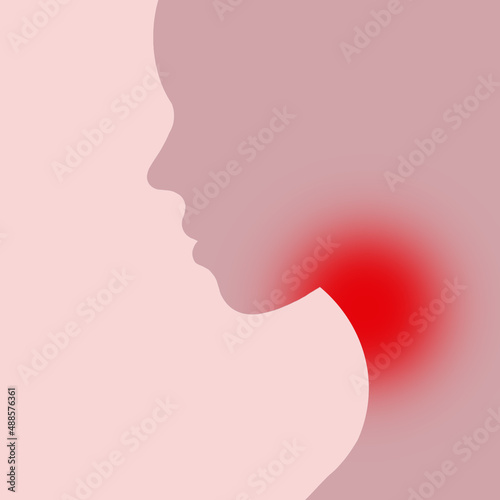 abstract illustration of sore throat
