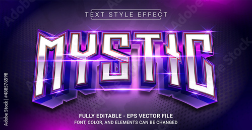 Mystic Text Style Effect. Editable Graphic Text Template.