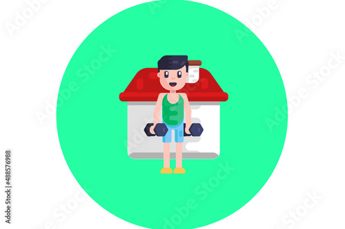 Exercise Isolated Vector Illustration which can be easily Download