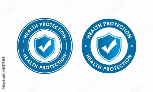 Health protection logo template illustration