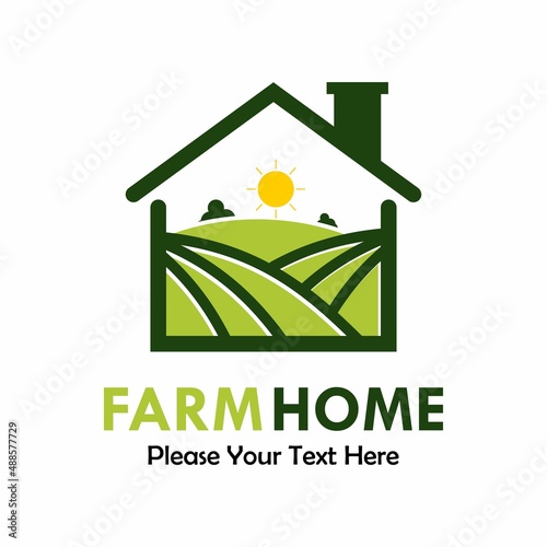 Farm home logo template illustration