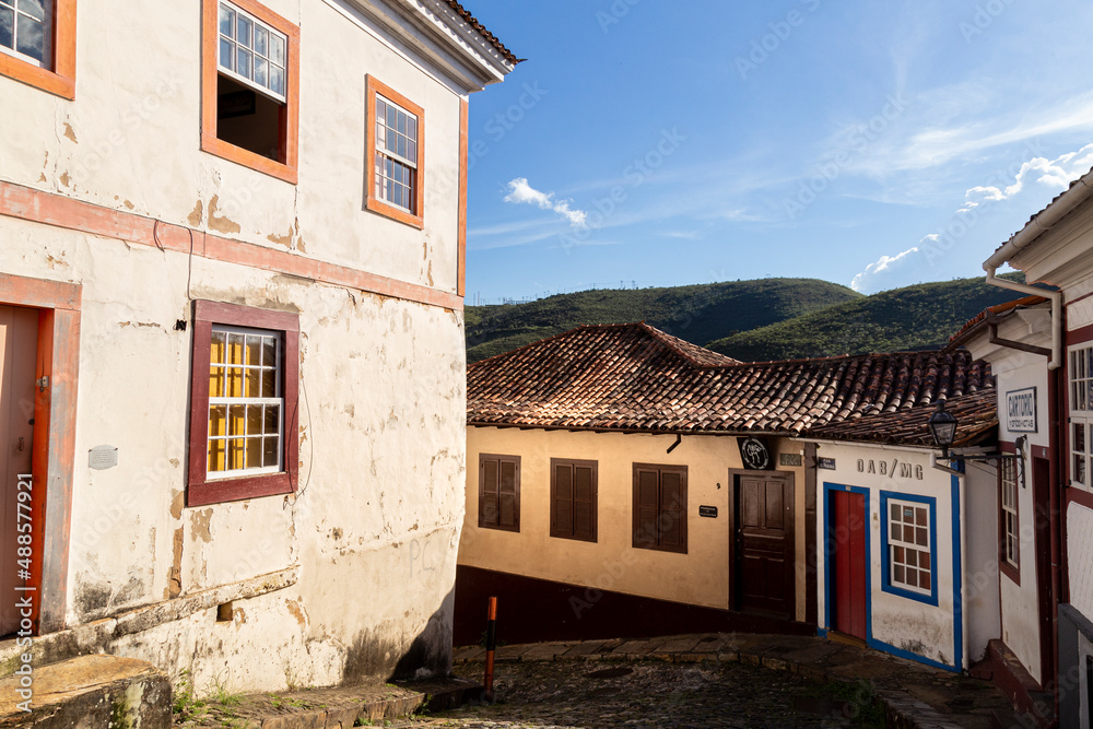 Ouro Preto, Minas Gerais, Brazil: streets and historic buildings from the colonial period in Brazil