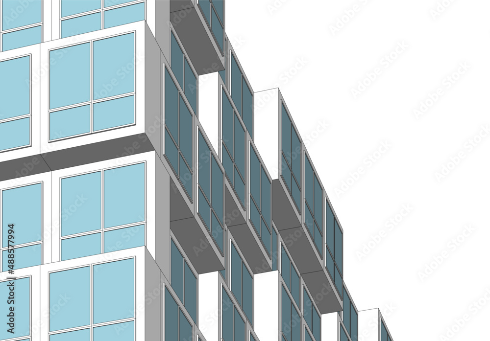 architecture building 3d illustration architecture building 3d illustration