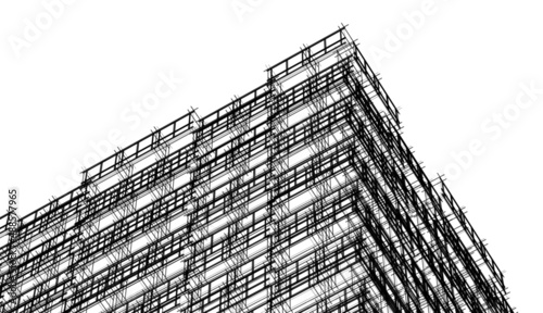 architecture building 3d illustration