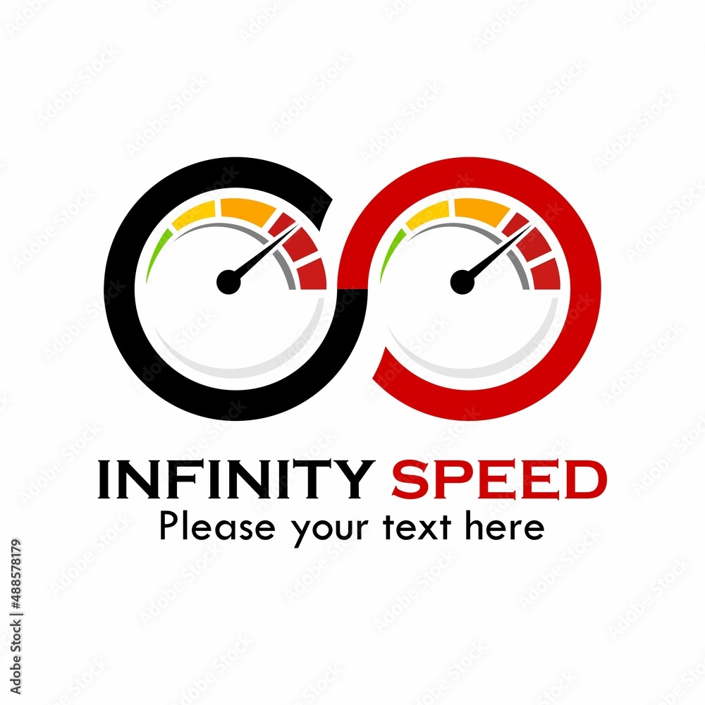 Obraz premium Infinity speed logo template illustration