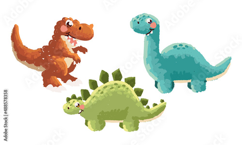 cute cartoon dinosaurs