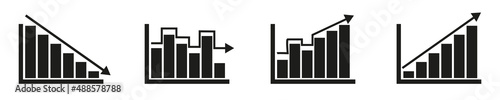 Diagram statistical set of pattern graph icons. Vector illustration 