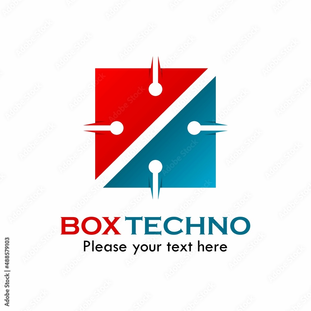 Box techno logo template illustration Box techno logo template illustration