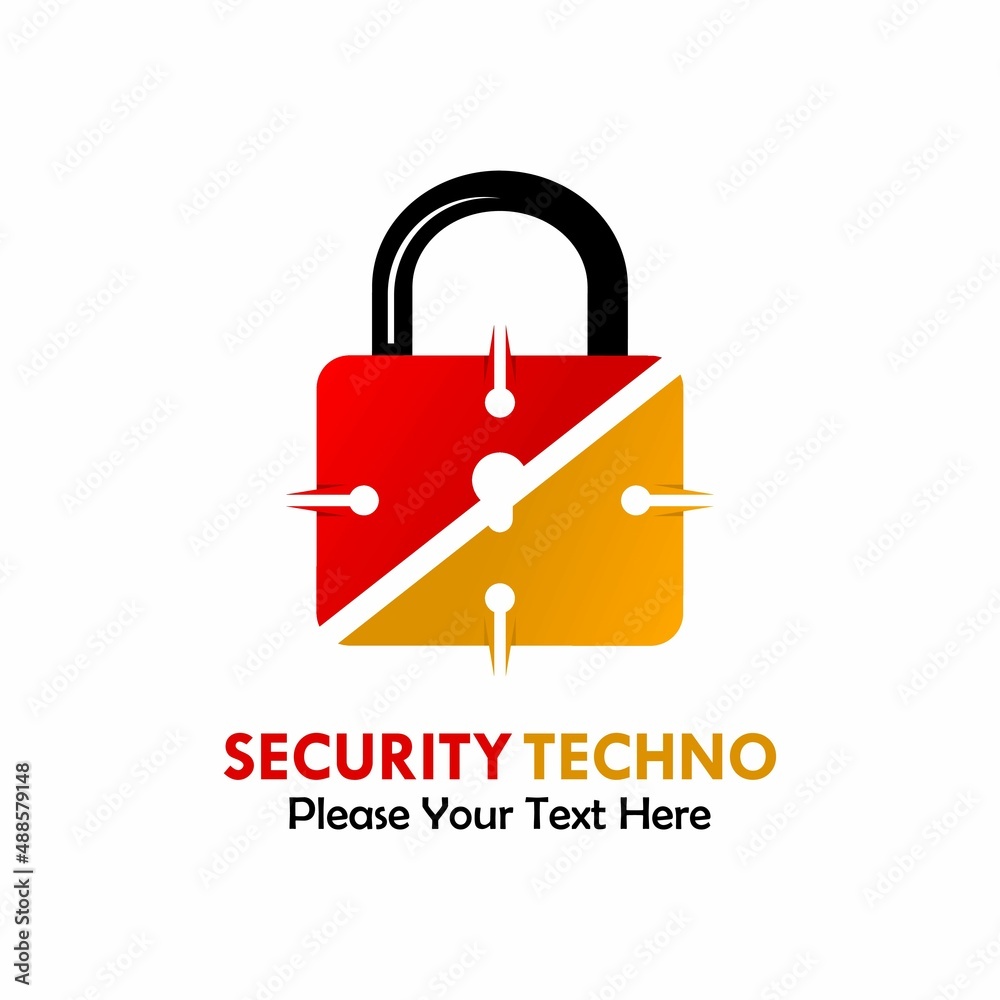 Security techno logo template illustration Security techno logo template illustration