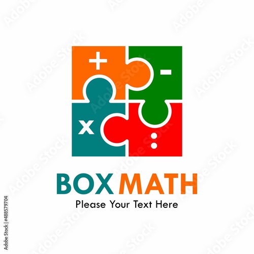 Box mathematic logo template illustration