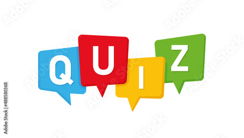 Quiz logo with speech bubble icon