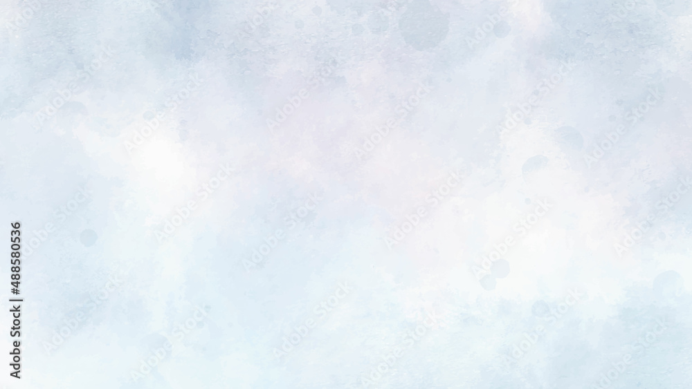 Abstract watercolor background. Blue sky with clouds. Vector illustrator