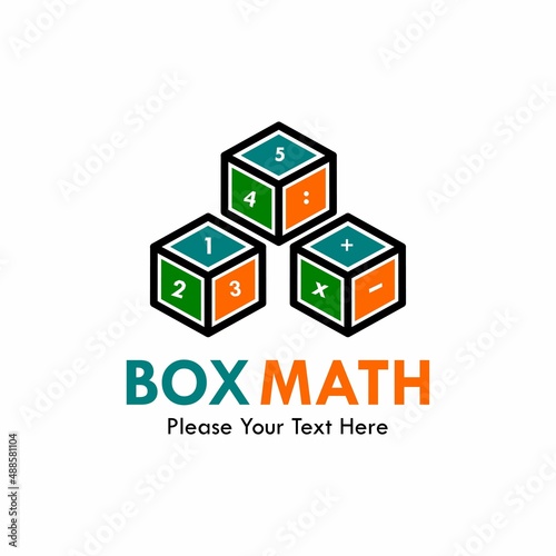 Box mathematic logo template illustration © Deni