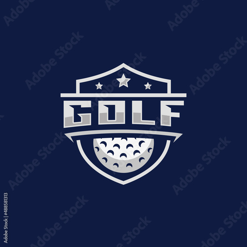 Golf emblem logo design vector illustration