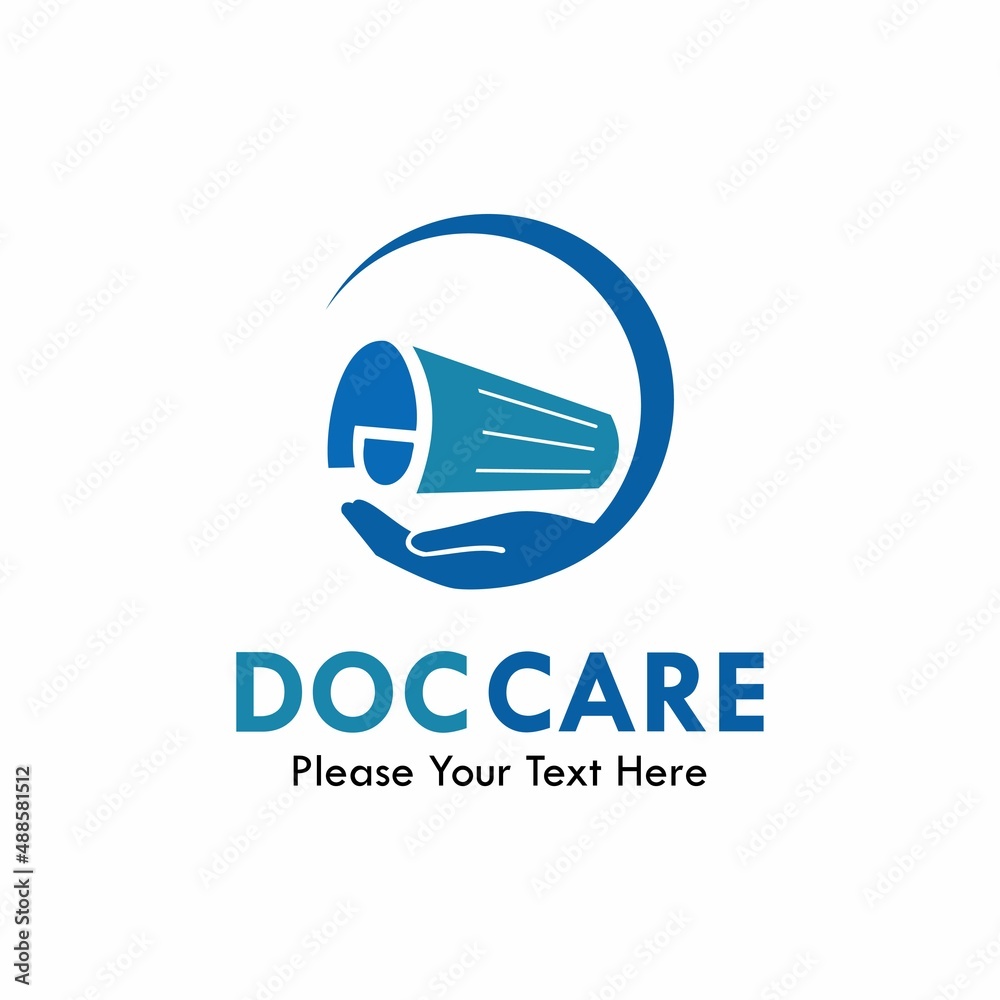 Fototapeta premium Doc care logo template illustration