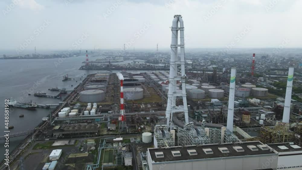 火力発電所 空撮 火力発電所 空撮