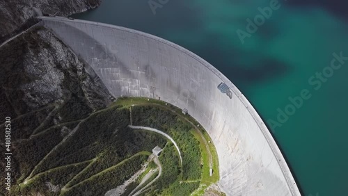 Flight over Kolnbrein Dam in Carinthia, Austria. photo