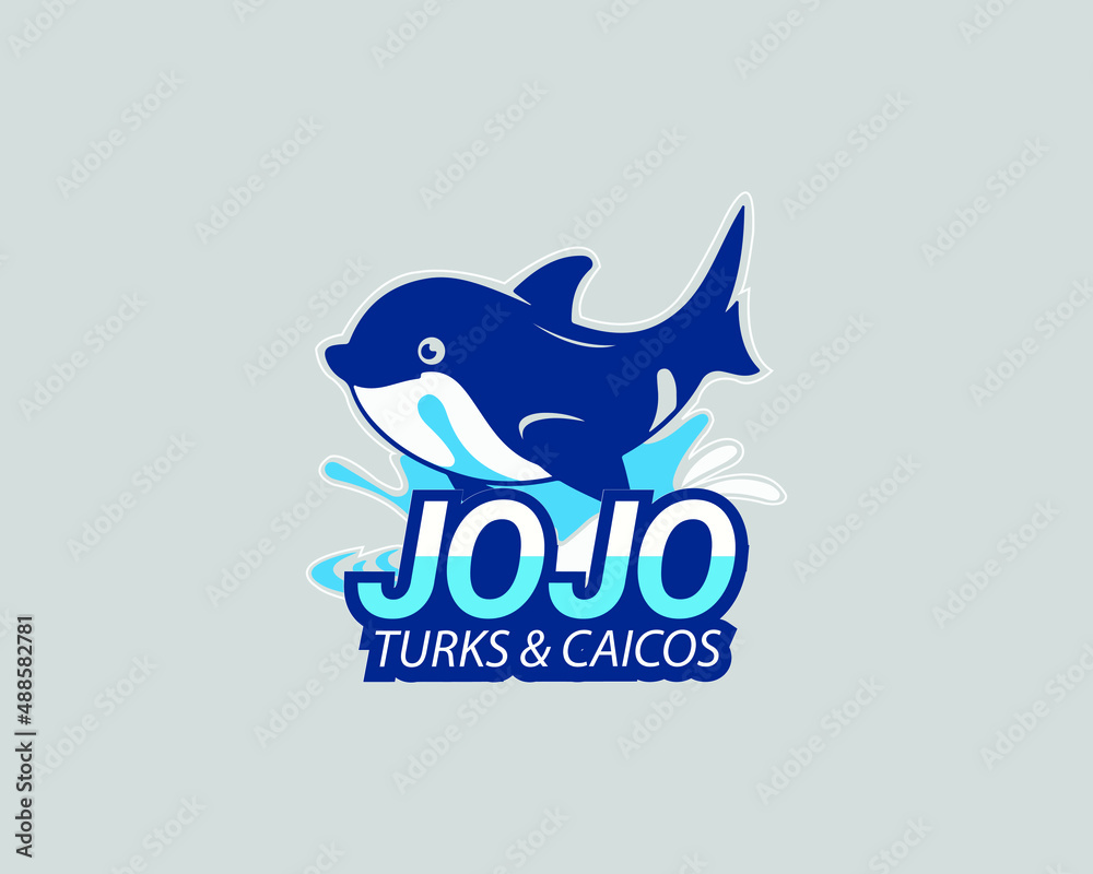 Obraz premium simple great jumping dolphin logo design vector illustrations