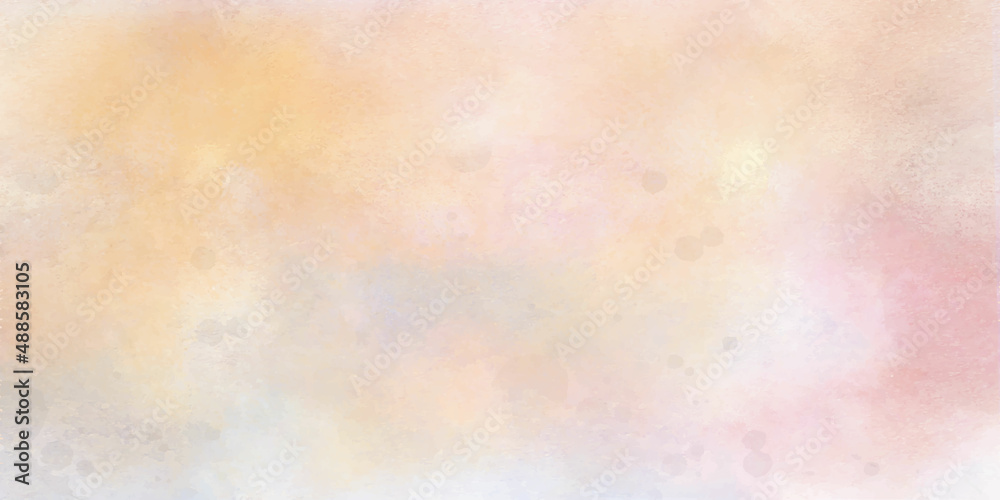 abstract watercolor painting Light pastel background texture. Fantasy light pink and orange shades watercolor background.