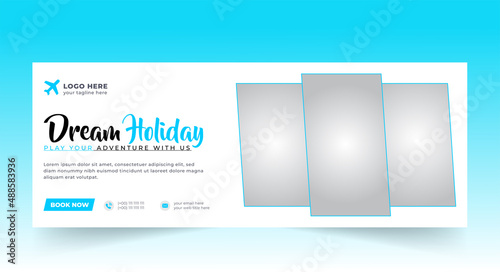 Real estate social media facebook cover web banner template