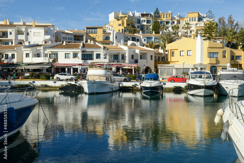 Port of Cabopino on Andalusia in Spain