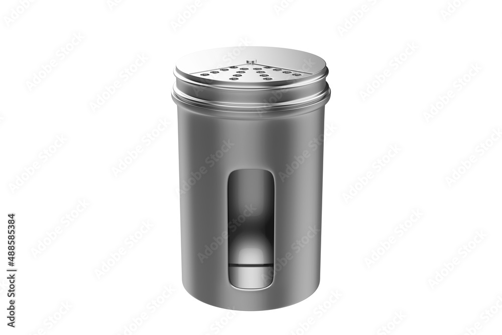 Spice Jar Salt Mockup isolated on background. 3d illustration Spice Jar Salt Mockup isolated on background. 3d illustration