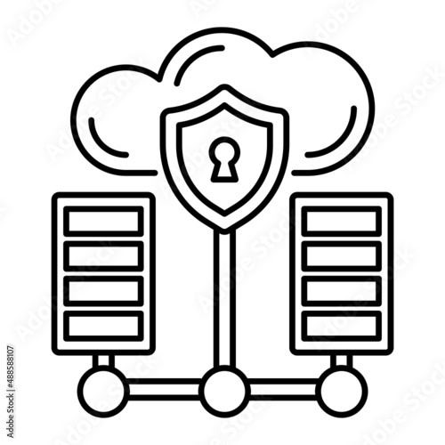 Striping or Mirroring Raid Concept , Redundant Array of Independent Disks Vector Icon Design, Cloud computing Symbol, Client server model Sign, Web Hosting and Edge device stock illustration