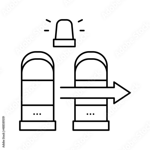 technology rfid for access line icon vector illustration