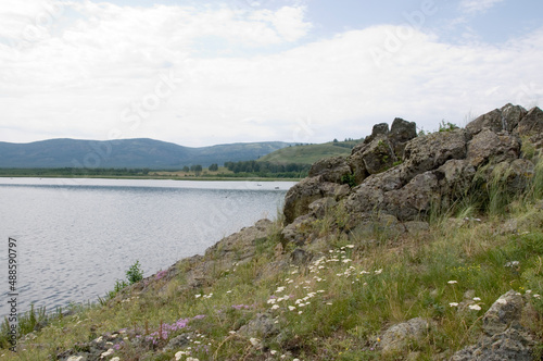 lake in the mountains beautiful nature