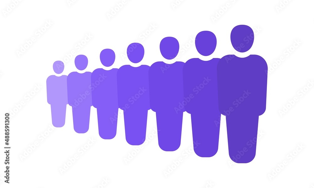 Team icon. Group of people Persons symbol. Crowd signs. People infographics design, logo, app, UI. Vector illustration isolated flat style Team icon. Group of people Persons symbol. Crowd signs. People infographics design, logo, app, UI. Vector illustration isolated flat style