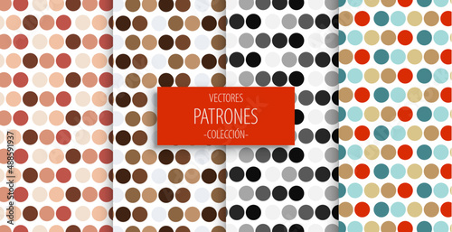 patrón con circulos multicolor