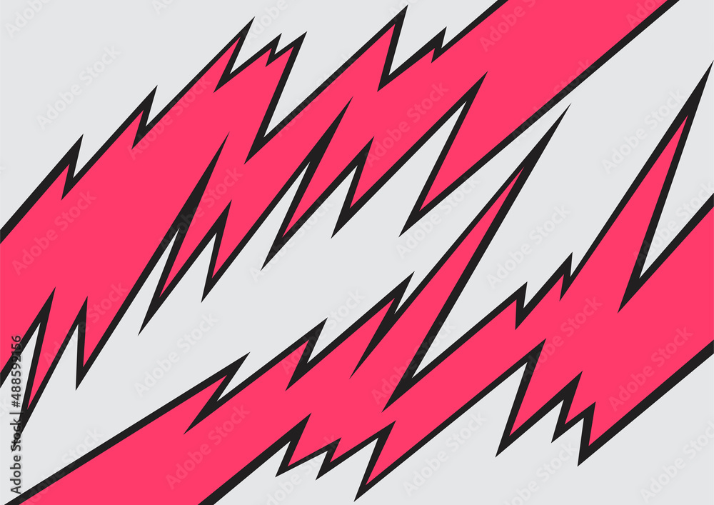 Abstract background with pink spikes and jagged zigzag line pattern