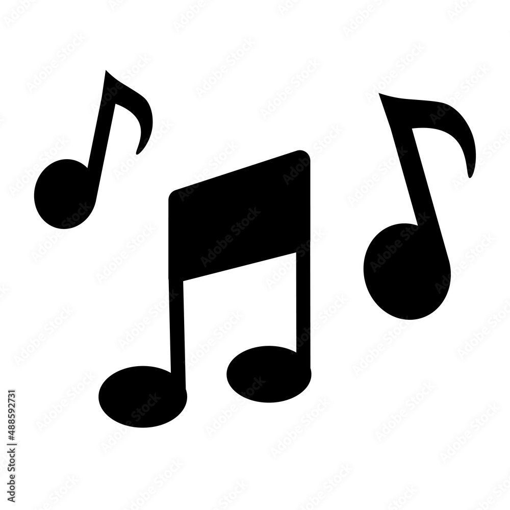 Musical notes icons set on a white background. Vector illustration. EPS 10 Musical notes icons set on a white background. Vector illustration. EPS 10