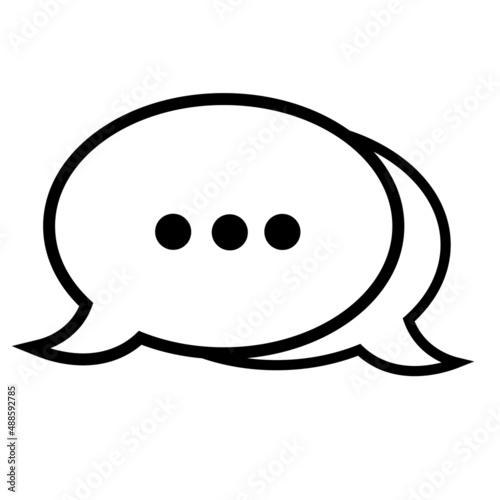chat dialog vector icon. icon with three dots. vector