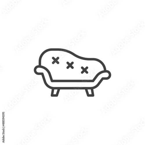 Sofa furniture line icon