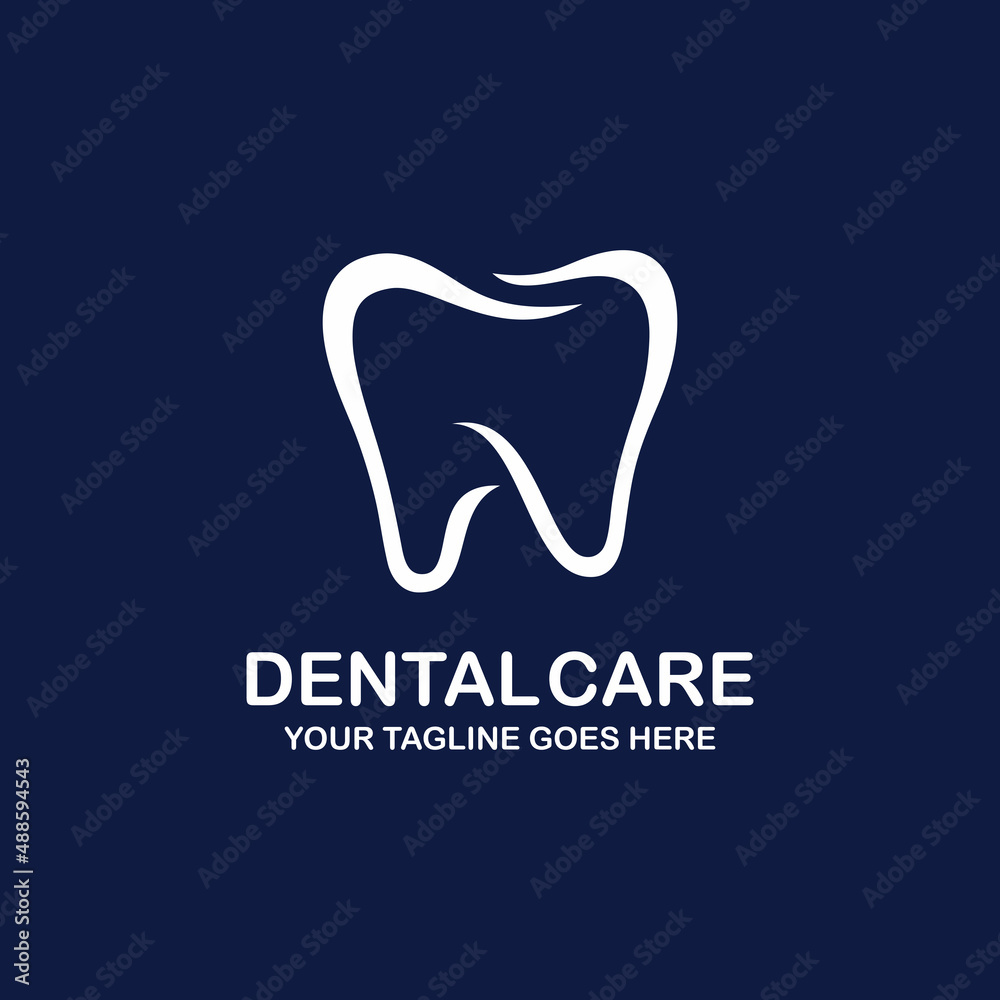 Dental care logo design vector illustration. Dental logo. Orthodontic logo Dental care logo design vector illustration. Dental logo. Orthodontic logo