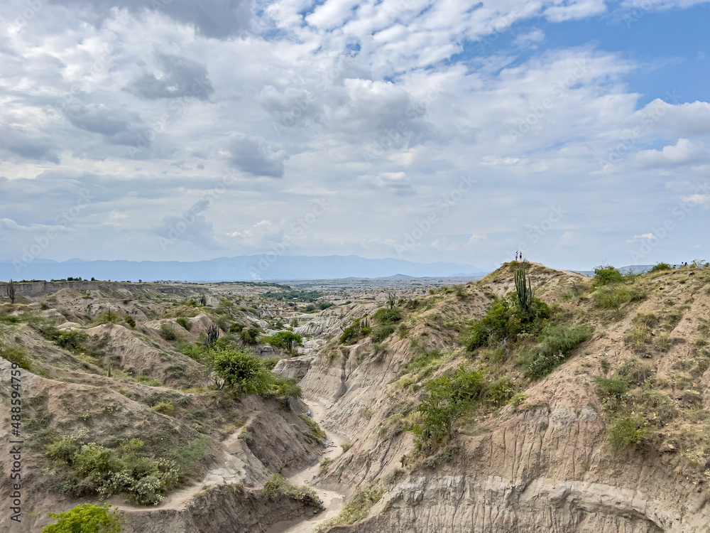 formations in the desert Los Hoyos Tatacoa Desert