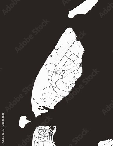 Fotografie Texel Island Map