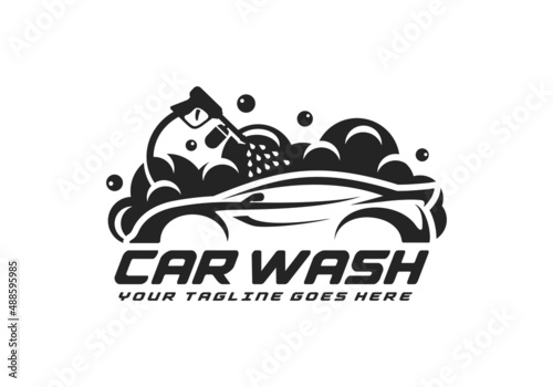 Car wash logo design vector illustration